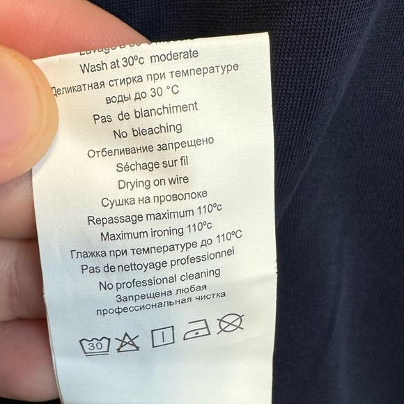 Lili Sidonio Navy Blue Back Cut Out Dress Size M/L NWT - Picture 14 of 14